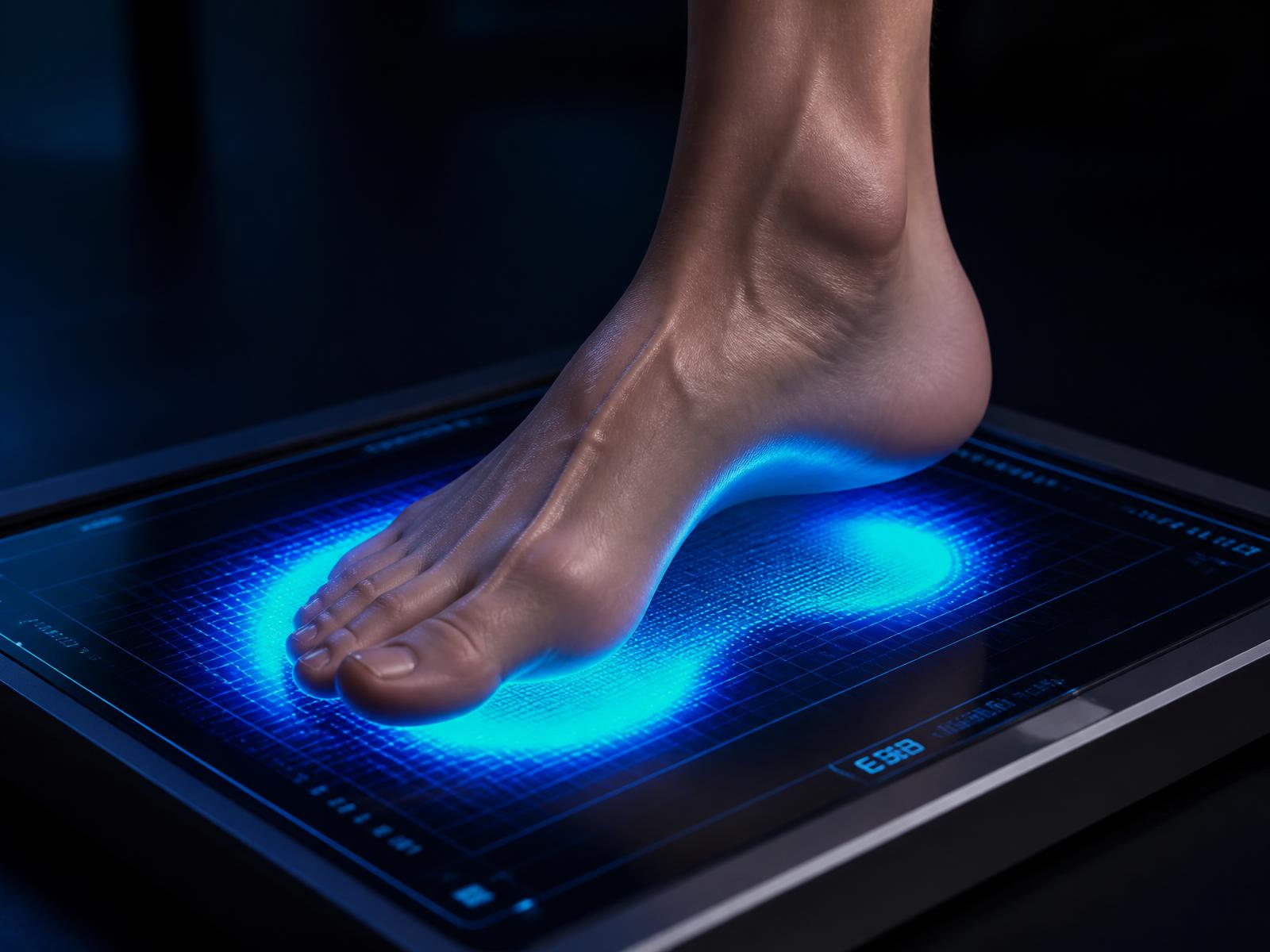 Digitale Fußdruck-Analyse auf einer Messplatte